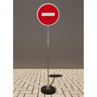 Знак дорожный "Въезд запрещен" 3.1 типоразмер 40 на стойке с основанием 3кг - «globural.ru» - Екатеринбург