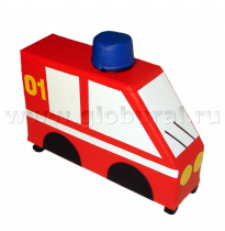 Напольная мягкая игрушка «Пожарная машина» каталка - «globural.ru» - Екатеринбург