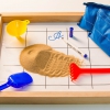Игровой набор для экспериментов с песком "Песочница малая" (настольная, бук) - «globural.ru» - Екатеринбург