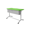 Стол ученический двухместный регулируемый по высоте с перфорированным экраном - «globural.ru» - Екатеринбург