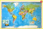 Настенная политическая карта мира с флагами на немецком языке - «globural.ru» - Екатеринбург