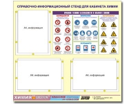 Стенд "Правила техники безопасности в кабинете химии" (75х70, 3 кармана) - «globural.ru» - Екатеринбург