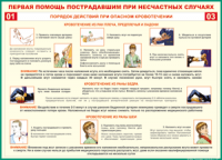 Таблица Порядок действий при опасном кровотечении 1000*1400 винил - «globural.ru» - Екатеринбург