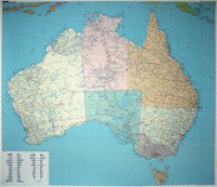 Учебная карта Австралия на английском языке (политическая) - «globural.ru» - Екатеринбург
