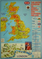 Учебная карта Великобритания на английском языке - «globural.ru» - Екатеринбург
