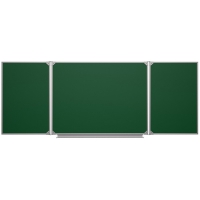 Меловая доска аудиторная трехэлементная магнитная зеленая эмалированная - «globural.ru» - Екатеринбург