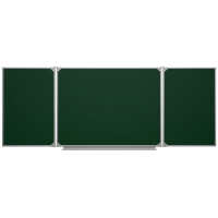 Меловая доска аудиторная трехэлементная магнитная зеленая полимерная - «globural.ru» - Екатеринбург
