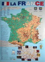 Учебная карта Франция на французском языке - «globural.ru» - Екатеринбург