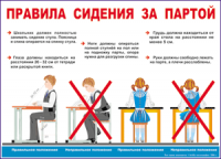 Таблица Правила сидения  за партой 1000*1400 винил - «globural.ru» - Екатеринбург