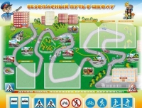 Стенд "Безопасный путь в школу" с комплектом сменных карточек - «globural.ru» - Екатеринбург
