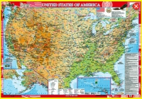 Настенная карта Соединенных Штатов Америки на английском языке (учебная) - «globural.ru» - Екатеринбург
