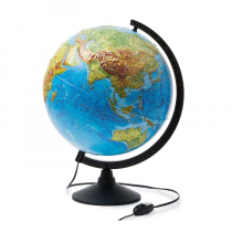 Глобус Земли физический  с подсветкой D=320 мм - «globural.ru» - Екатеринбург