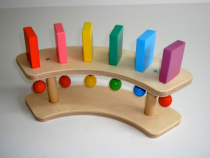 Тактильно-развивающая панель "Разноцветное домино" (6 домино, 1/4 круга) - «globural.ru» - Екатеринбург