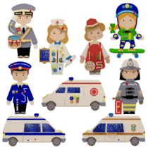 Набор бизибордов «Профессии и спецавтомобили» - «globural.ru» - Екатеринбург