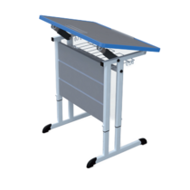 Стол ученический одноместный с наклоняемой столешницей 3-7 гр.р. - «globural.ru» - Екатеринбург