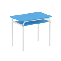 Стол компьютерный на металлокаркассе 900х600х760 (синий/белый) - «globural.ru» - Екатеринбург