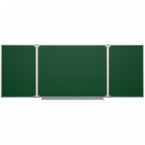 Меловая доска аудиторная трехэлементная магнитная зеленая эмалированная - «globural.ru» - Екатеринбург