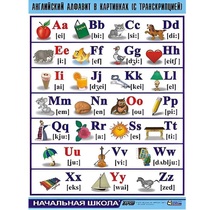 Таблица демонстрационная "Английский алфавит в картинках"(100x140) - «globural.ru» - Екатеринбург