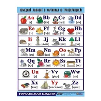 Таблица демонстрационная "Немецкий алфавит в картинках" (винил 70х100) - «globural.ru» - Екатеринбург