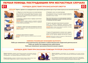 Таблица Порядок действий при внезапной смерти 1000*1400 винил - «globural.ru» - Екатеринбург