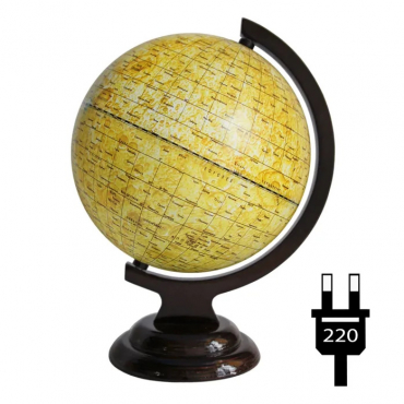 Глобус географический Луны 210 мм с подсветкой - «globural.ru» - Екатеринбург