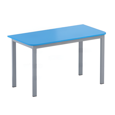 Стол каркасный составной два угла столешницы скруглены (синий/серый) - «globural.ru» - Екатеринбург