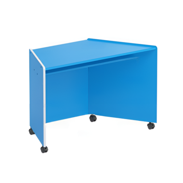 Стол-трапеция корпусной (синий/белый) - «globural.ru» - Екатеринбург