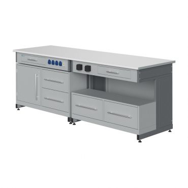Стол лабораторный демонстрационный с электрическими розетками, автоматами аварийного отключения тока - «globural.ru» - Екатеринбург