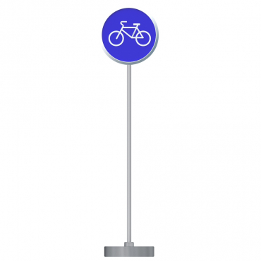 Знак дорожный "Велосипедная дорожка" 4.4 типоразмер 40 на стойке с основанием 3кг - «globural.ru» - Екатеринбург